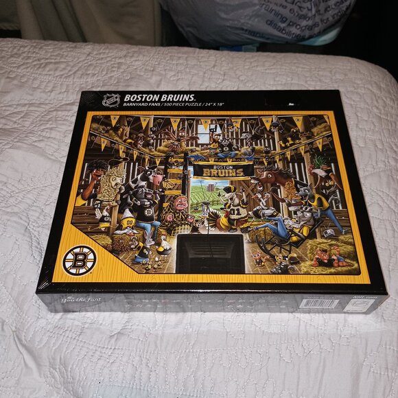 NEW YouTheFan NHL Boston Bruins 500pc Barnyard Fans Puzzle - Picture 3 of 6